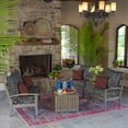 thumbnail image 4 of ARDEN Outdoor Foam Deep Seat Cushion Set, 24 in x 24 in, Weather-Proof, Rain-Proof, Fade Resistant Patio Cushion, Bottom and Back Cushion for Chair, Sofa, and Couch Navy Palmira Paisley, 4 of 9