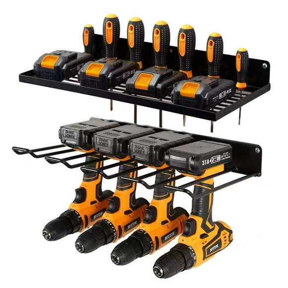 Hweilai Drill rack wall hangers for organizing and storing garage storage racks