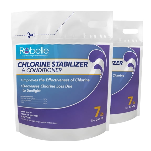 Robelle Chlorine Stabilizer and Conditioner for Swimming Pools, 14-Pounds