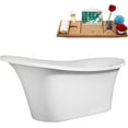 thumbnail image 2 of 60" Streamline B-292-72-GLD Soaking Freestanding Tub and Tray With Internal Drain in Polished Gold, 2 of 7
