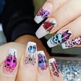thumbnail image 4 of Juego de 5 placas para estampar uñas con diseños góticos: plantillas para manicura con luna, estrella, mariposa y flores., 4 of 7