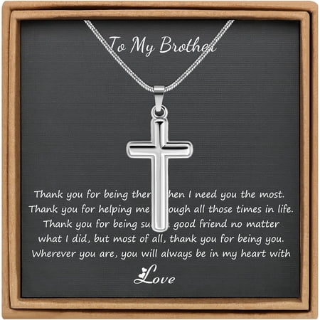 Brother Cross Necklace Birthday Graduation, Multi Cross Necklace