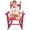 Red, variant on Kids Rocking Chair Wooden Chairs for Toddlers Ages 3-7, Childrens Hardwood Rocker for Boys,Girls,Balconies,Porches, White