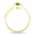thumbnail image 2 of SZUL Women's Pear Shaped Peridot and Diamond Classic Band in 10K Yellow Gold, 2 of 5