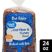 Great Value Oat Fiber & Honey with Rye Meal Bread, 24 oz