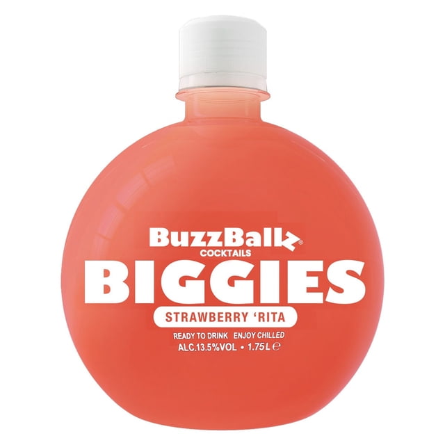 Bebida Alcoholica Preparada BuzzBallz Biggies Strawberry Rita, 1.75 L