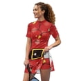 thumbnail image 3 of Psesaysky Christmas Golf Tennis Dress with Shorts for Women Santa Claus Sundress Short Sleeve Sports Active Dress with Pockets Zip Stand Collar Workout Athletic Outfit XS-2XL, 3 of 7