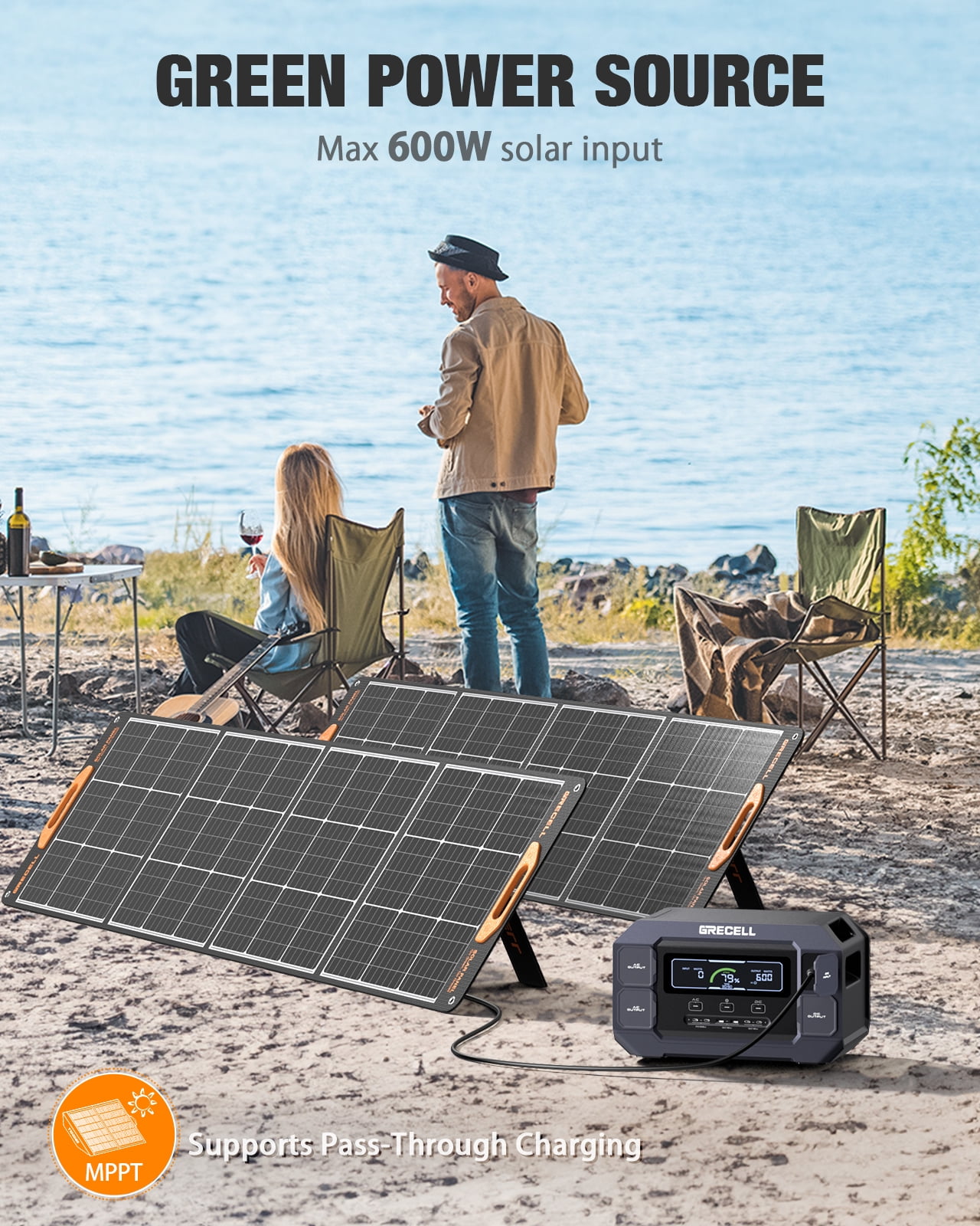 GRECELL 2200W Continuous / 4800W Peak Portable Power Station