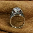 thumbnail image 2 of Man Made Pigeon Blood Red Eyes 925 Sterling Silver Eagle Ring Punk Jewelry TA251 US Size 11, 2 of 15