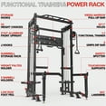 thumbnail image 6 of Mikolo Power Rack, 2000LB Capacity Power Cage with Dual Pulley Cable Crossover System, Multi-function Squat Rack For Home Gym, 6 of 11
