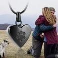 thumbnail image 3 of Heart Shape Pet Cremation Jewelry for Ashes Pendant Paw Print Pet Heart Urn Necklace Memorial Keepsake Jewelry Cremation Necklace for Pet/Dog's/Cat's Ashes, 3 of 7