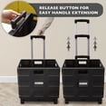 thumbnail image 7 of BAZIC Foldable Utility Cart Portable Rolling Folding Cart 16"x18"x15", w/ Lid Cover, 70 Lbs Capacity, 3-Pack, 7 of 7