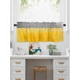 thumbnail image 5 of Valances for Windows Yellow Gray Rod Pocket Cafe Window Treatments Valance Curtains for Kitchen Bathroom Laundry Basement Windows 60"x14", 5 of 9