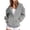 BBE57-Light Gray, variant on Womens Sweatshirts Half Zip Cropped Pullover Drawstring Quarter Zipper Hoodies Long Sleeve Oversized Y2K Jacket Pockets Wine M