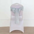 thumbnail image 2 of Efavormart 5 Pack Silver Premium Faux Linen Chair Sashes, Slubby Textured Wrinkle Free Sashes, 2 of 6