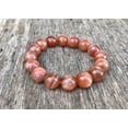thumbnail image 2 of Natural Sunstone 12mm Round Shape Smooth Cut Beads Stretchable Bracelet for Men & Women., 2 of 2