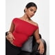 thumbnail image 5 of Blusa para Mujer INLYRIC Hombros Descubiertos Suave Roja Talla M, 5 of 6