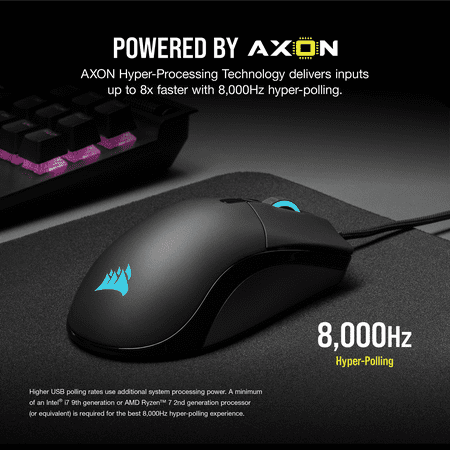 CORSAIR - CHAMPION SERIES SABRE RGB PRO Lightweight Wired Optical Gaming Mouse with 69g Ultra-lightweight design - Black