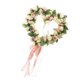 thumbnail image 1 of Guirnalda de rosas de seda artificial con forma de corazón y cinta de 35 cm Rosado, 1 of 9
