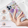 thumbnail image 2 of Allytech iPhone 13 Pro Max Case Clear, Flower Series TPU Silicone Clear Back Cover Shockproof Drop Protection Anti-yellow Scratch Resistant Case Cover for Apple iPhone 13 Pro Max, Peony, 2 of 5