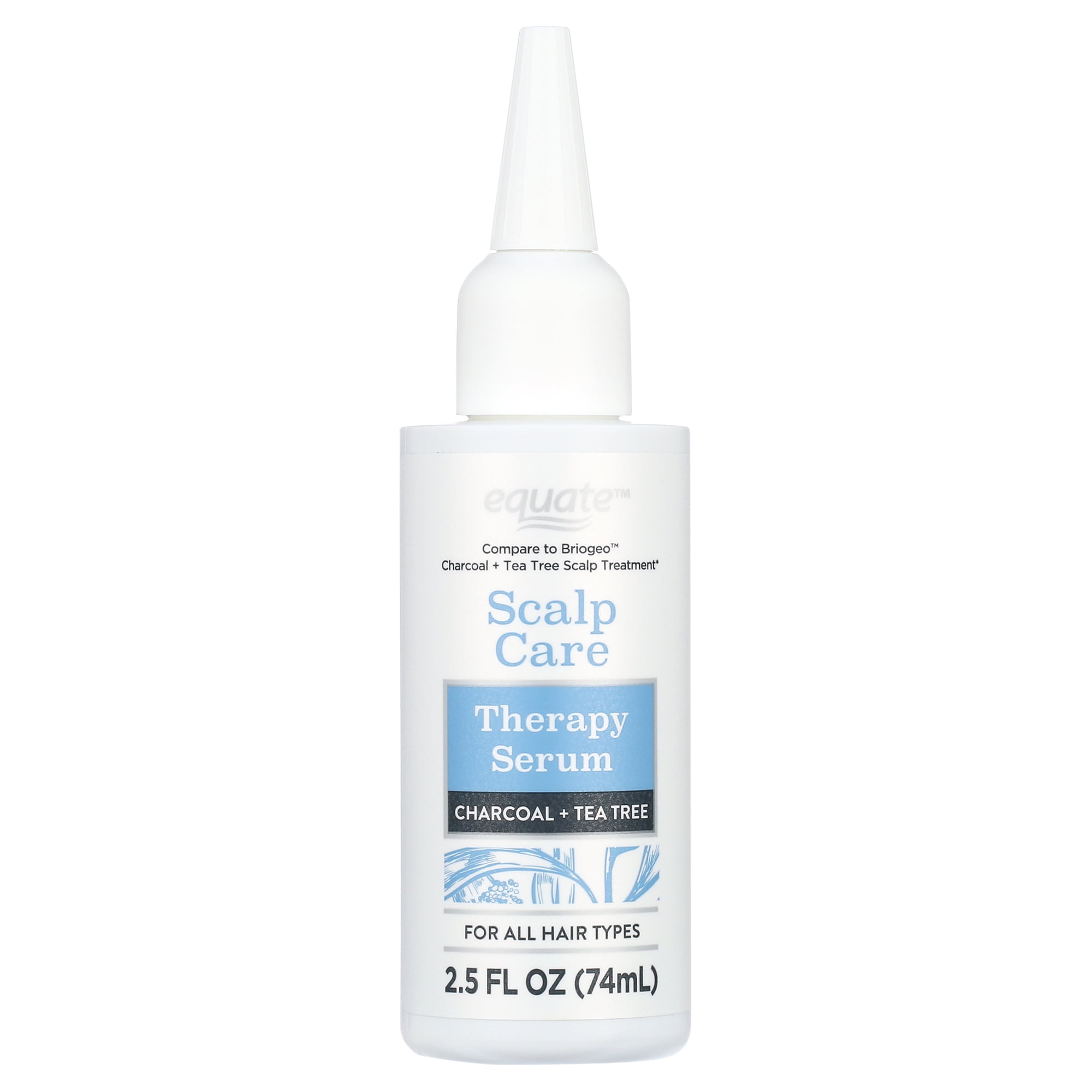 Equate Scalp Care Sulfate Free Therapy Hair Serum with Charcoal & Tea Tree, 2.5 fl oz