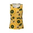 thumbnail image 5 of Goofa Bees and Sunflowers Printed Womens Workout Tops for Women Sleeveless Yoga Shirts Athletic Running Tank Tops Sleeveless Gym Clothes Workout Apparel-, 5 of 9