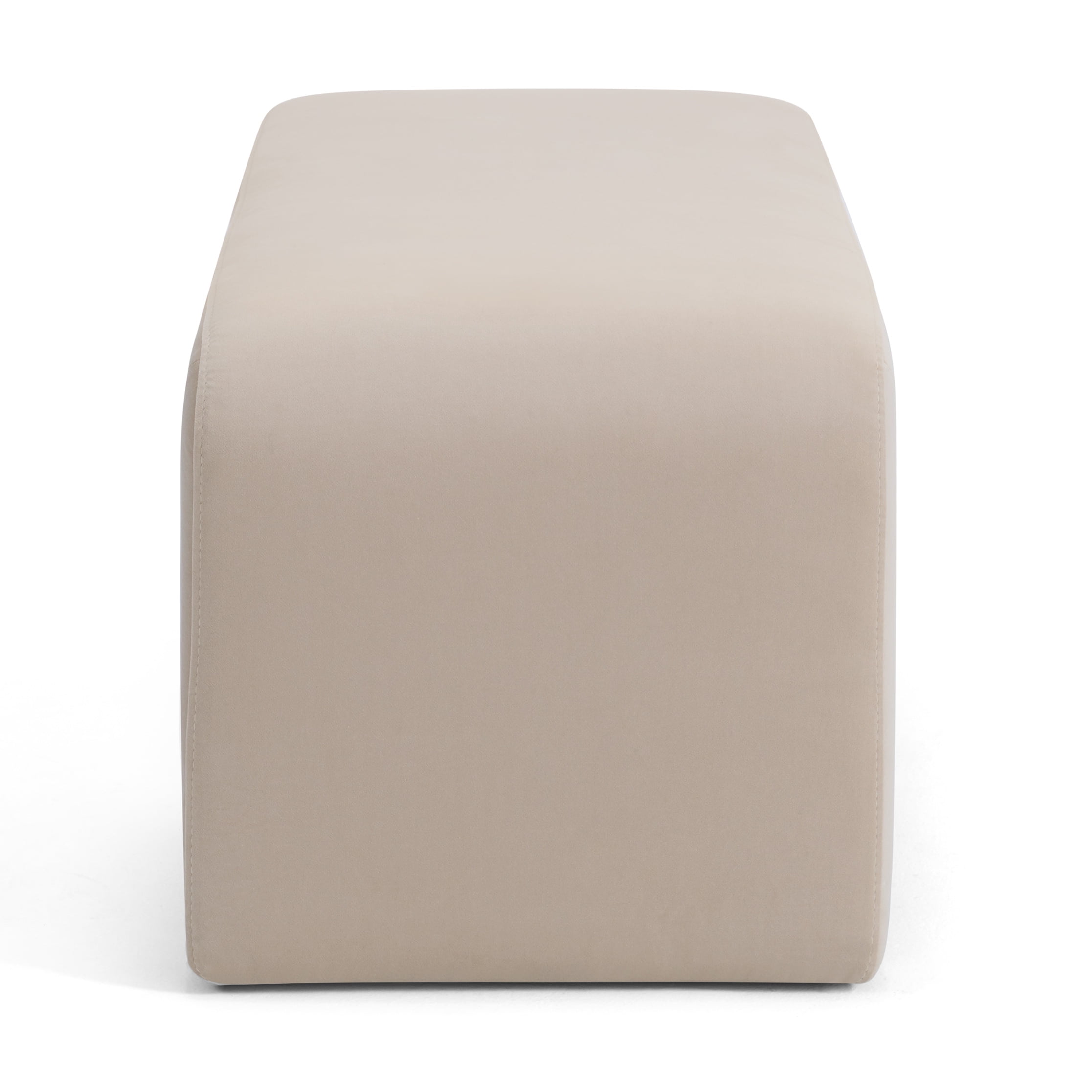 Better Homes & Gardens Juliet 44.50" Velvet Waterfall Bench, Beige