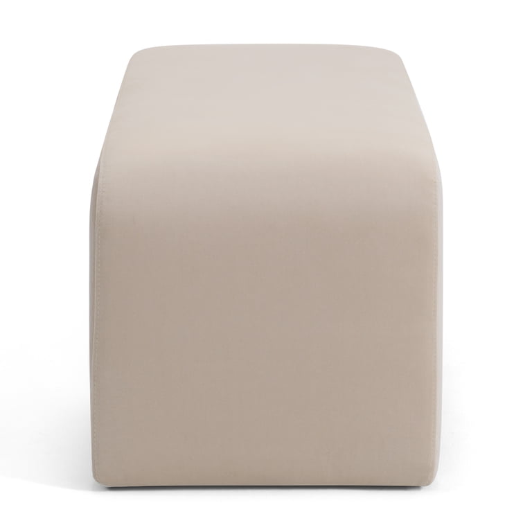 Better Homes & Gardens Juliet Waterfall Velvet Bench, Beige photo 6