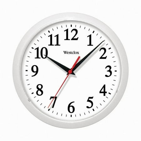 Westclox 10 In. L X 10 In. W Indoor Classic Analog Wall Clock Plastic White