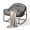 Brown powder coating + brown rattan + dark grey staple fabric, variant on BouPower Oversized Papasan Egg Rocking Chair, Indoor Outdoor Wicker Rattan Lounge Chair with 12cm Thick Water‑Resistant Cushion, 450 lbs Heavy‑Duty Metal Frame, Comfy Patio Rocker for Balcony Garden