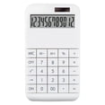 thumbnail image 2 of Calculadora de escritorio de 12 dígitos con botón sensible estándar, herramienta de contabilidad financiera Blanco 2, 2 of 5