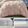 thumbnail image 7 of LammaLoe Queen Comforter Set, 7 Piece Bed In A Bag Pintuck Bedding Sets, linen, 7 of 7