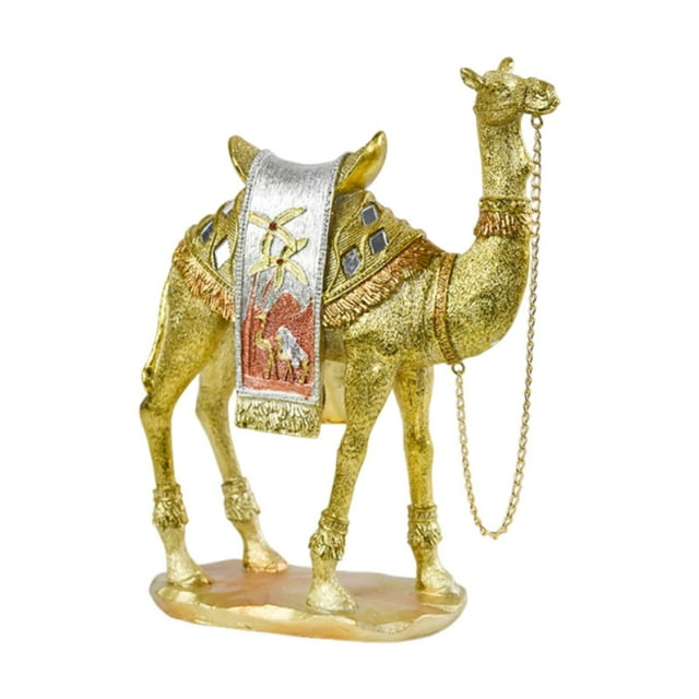 Estatua de camello de lujo, escultura de resina, artesanía artística, regalo ideal, diseño creativo, animal 17CMX7CMX22CM