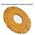 thumbnail image 3 of 15.7inches Round Straw Rope Mirror Hanging Wall Decorations Vintage Hand Woven Mirror For Home Bathroom Decor, 3 of 12