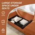 thumbnail image 5 of 125.98 Inch Sailing Design Modular Sectional Cloud Sofa with Storage, Modern Deep Seat Couch w/Throw Pillows & Removable Backrest for Living Room Bedroom Apartment,Orange, 5 of 8