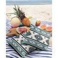 thumbnail image 3 of Outdoor Pillow Covers Pack of 2, Water Duck Green Aztec Geometric Waterproof Throw Pillowcase Cushion Cases, Bohemian Ethnic Wind Decorative Pillow Cover for Couch Sofa Home Bed Patio, 3 of 6