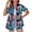 Multicolor, variant on QUNYINEY Short Sleeve Women Button Down Shirts Hawaiian Casual Collared Tops Loose Summer Beach Tops for Women