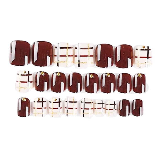 Seitruly 1 Juego de uñas sin pegamento de longitud media estilo cuadrado prensa mate en envolturas de cobertura completa suministros de salón kit de Juegos de manicura Doce Seitruly CE011881-12B