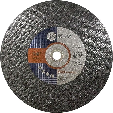 Benchmark Abrasives High Speed 14" x 1/8" (5/32") T1 Gas Saw Cut-Off Wheels (10 Pack) - (1")