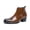 Brown, variant on Men's Crocodile Embossed Leather Chelsea Boots, Side Zipper Chelsea Style Dress Boots Western cowboy boots