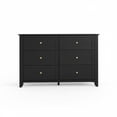 thumbnail image 1 of Spacious 6 Drawer Dresser for Bedroom - Modern Wooden Storage Cabinet with Deep Drawers & Metal Knobs - Wide Organizer for Closet, Nursery, Living Room, Entryway - Grey, 1 of 6
