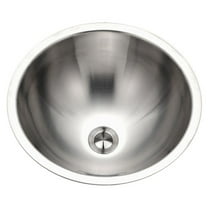 Houzer Opus 16 in Stainless Steel Undermount Single Round Bowl Bathroom Sink - CR-1620-1
