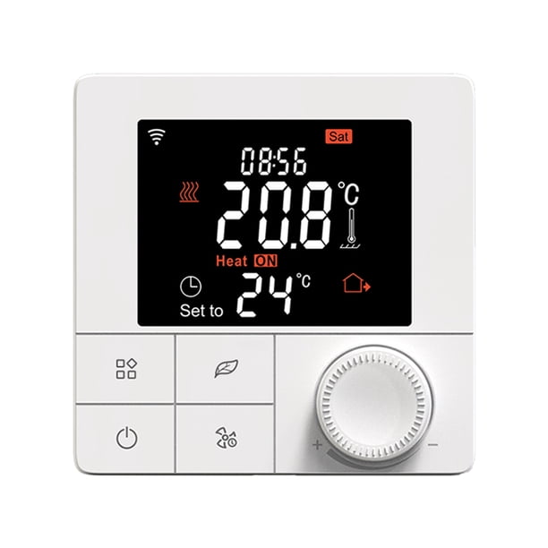 WIFI Calefacción por suelo radiante eléctrico Termostato 16A con aplicación y control de voz Pantall Meterk Calefacción eléctrica 16A