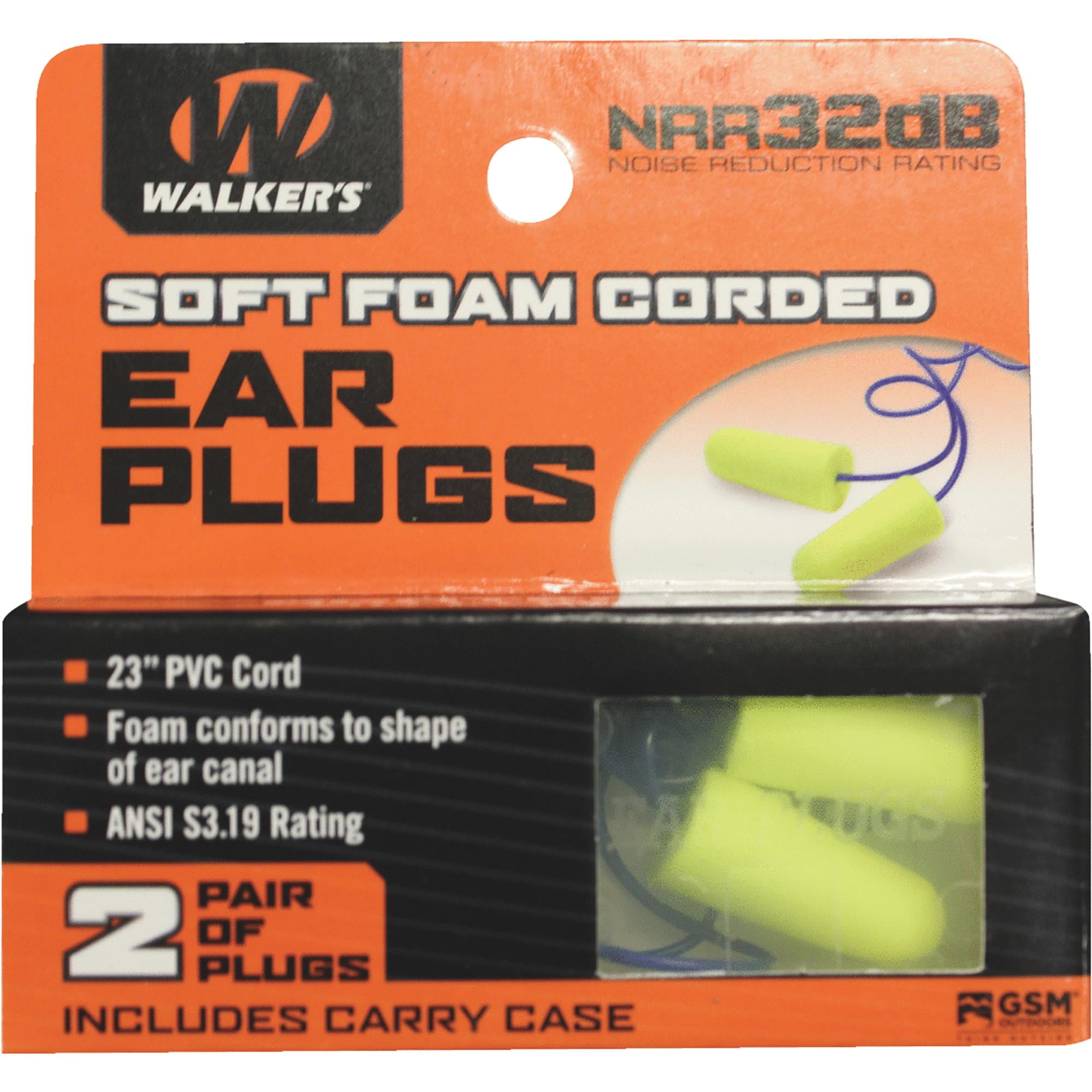 Walkers GWPEPCORDYL Corded Foam Ear Plugs 32 dB Yellow