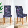 thumbnail image 3 of Yayeee 2 Pack Dining Chair Covers Stretch Parson Chairs Slipcovers Seat Protector, Purple Sky Pattern, 3 of 6