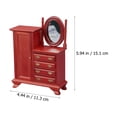 thumbnail image 3 of CIMAXIC Mini Dressing Table Delicate Mini Dressing Table Doll House Small Dressing Table Drawer Cabinet,5.94"X4.45"X1.65", 3 of 5