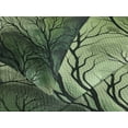 thumbnail image 3 of Ambesonne Dark Green Quilted Bedspread Set 3 Pcs, Delicate Forest Trees, King Size, Fern Green, 3 of 4