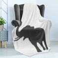 thumbnail image 4 of Animal Soft Flannel Fleece Throw Blanket, Taking a Shower Bathing in Bath Tub Shadow Funny Art Print Humor Design, Cozy Plush for Indoor and Outdoor Use, 50" x 70", White Grey, by Ambesonne, 4 of 5