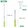 thumbnail image 3 of Uxcell 6.56Ft/2M Telescopic Flag Pole with Clips Green, 3 of 6