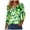 Green, variant on St Patricks Day Shirt Women 3/4 Sleeve Lucky Irish Shamrock Graphic Tshirt Festival Party Tops Blouse,Size XL